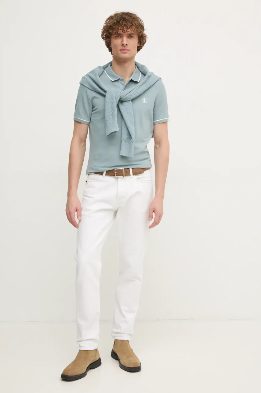 Поло Calvin Klein Jeans мужское однотонное J30J315603 Поло Calvin Klein Jeans мужское однотонное J30J315603