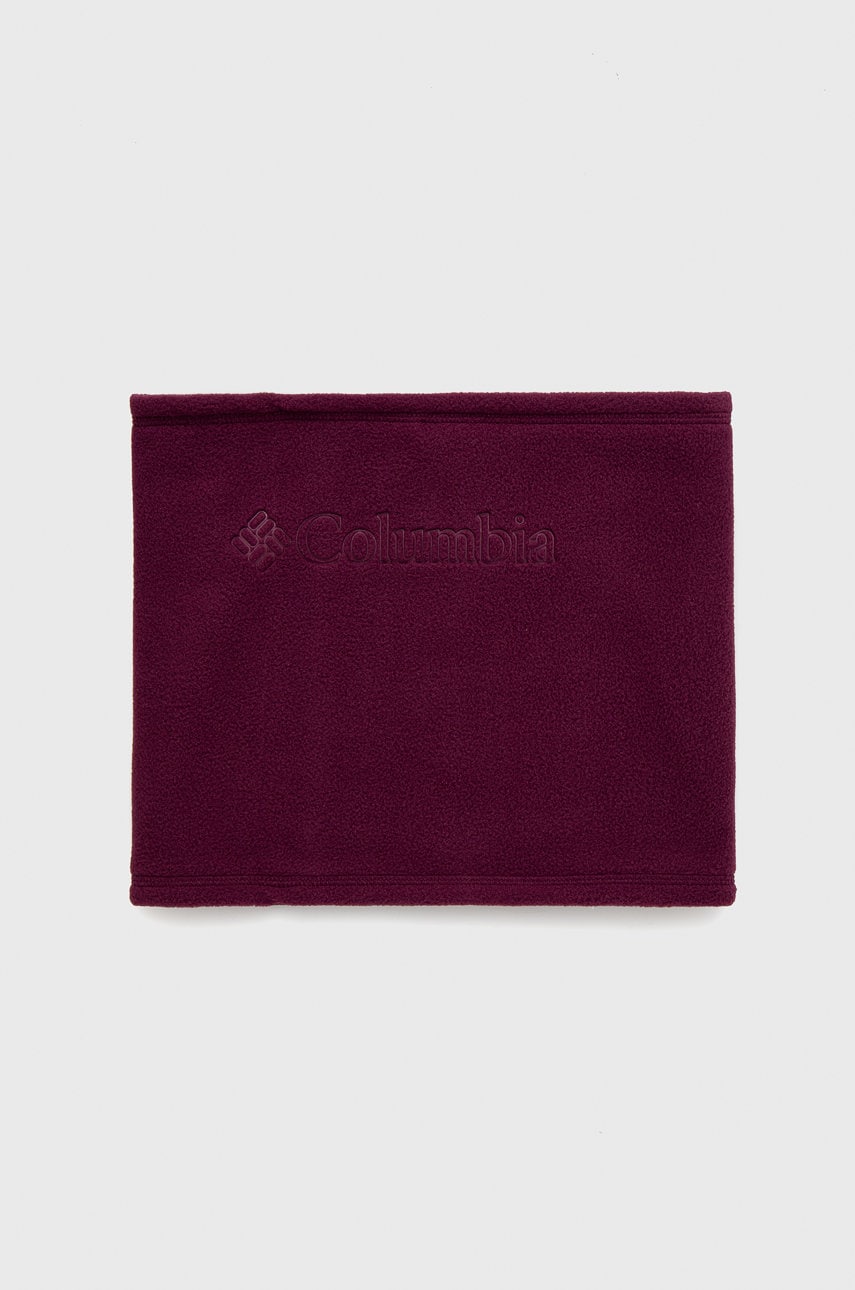 Columbia fular impletit fast trek ii femei, culoarea violet, neted