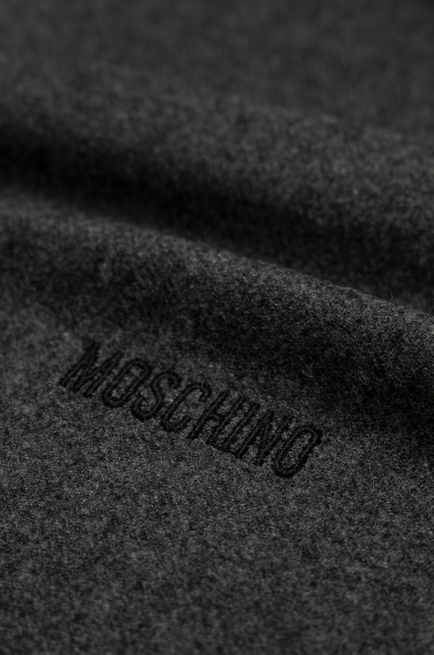 

Шерстяной шарф Moschino цвет серый гладкий