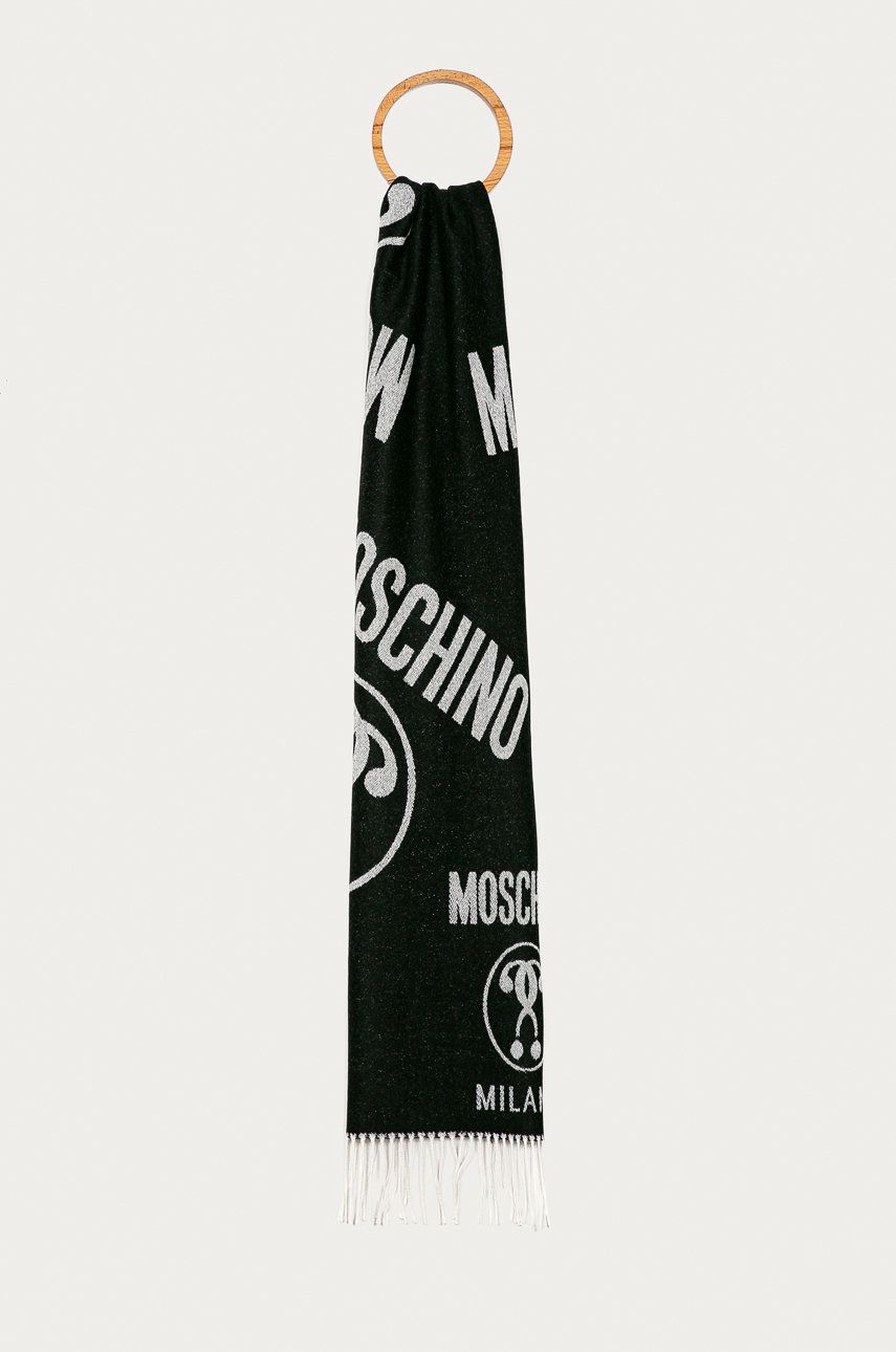 Moschino - Šála - černá -  100% Merino vlna