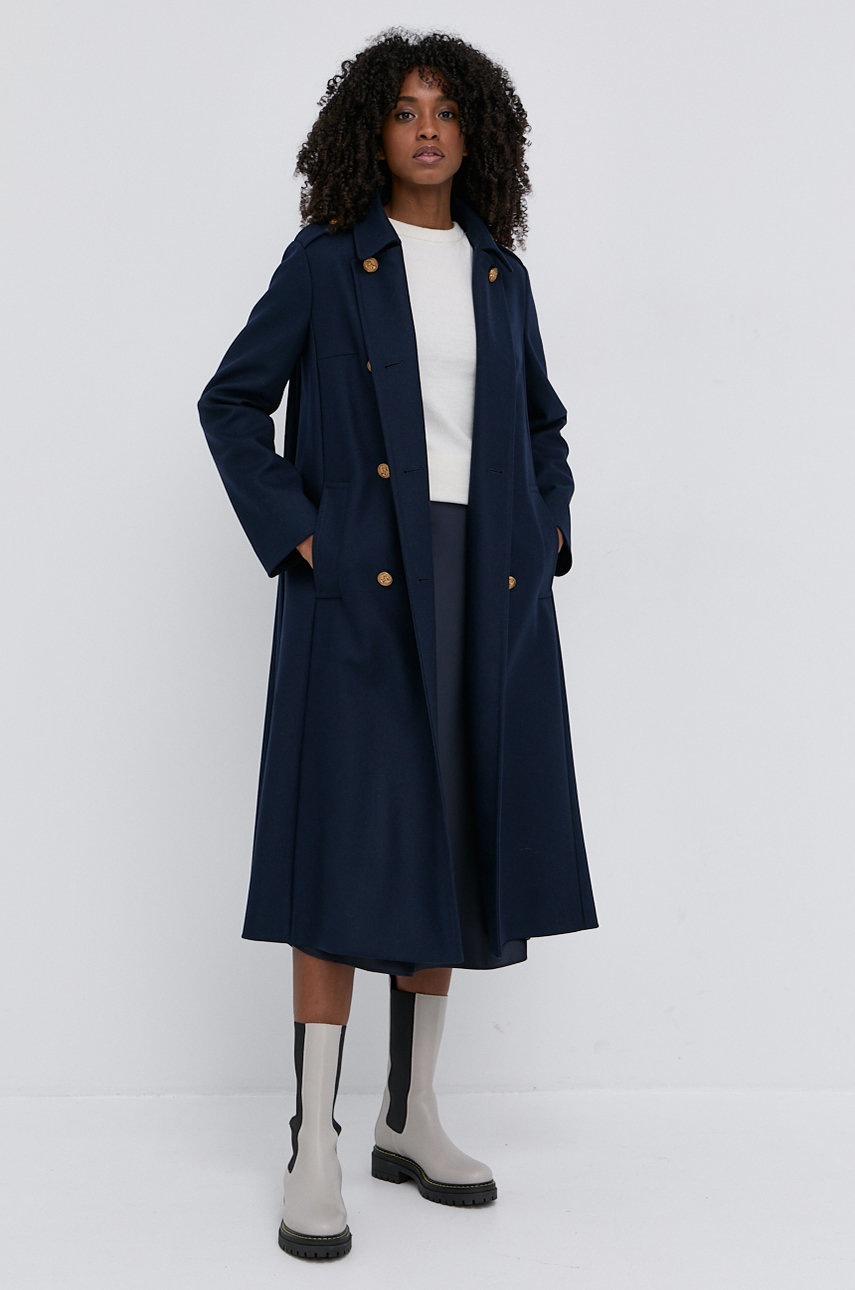 

Спідниця Lauren Ralph Lauren колір синій midi пряма
