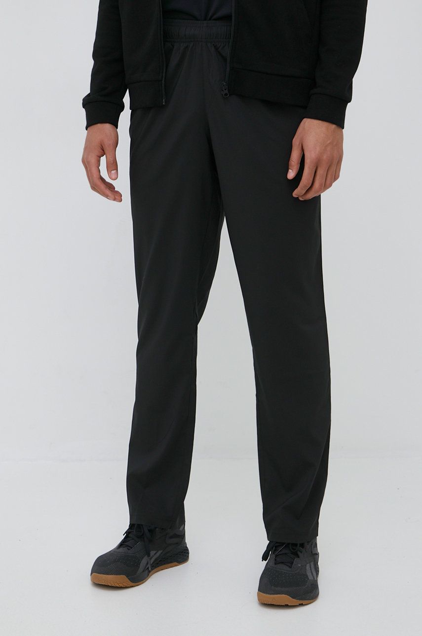 Reebok pantaloni de antrenament Essentials FP9170 barbati, culoarea negru