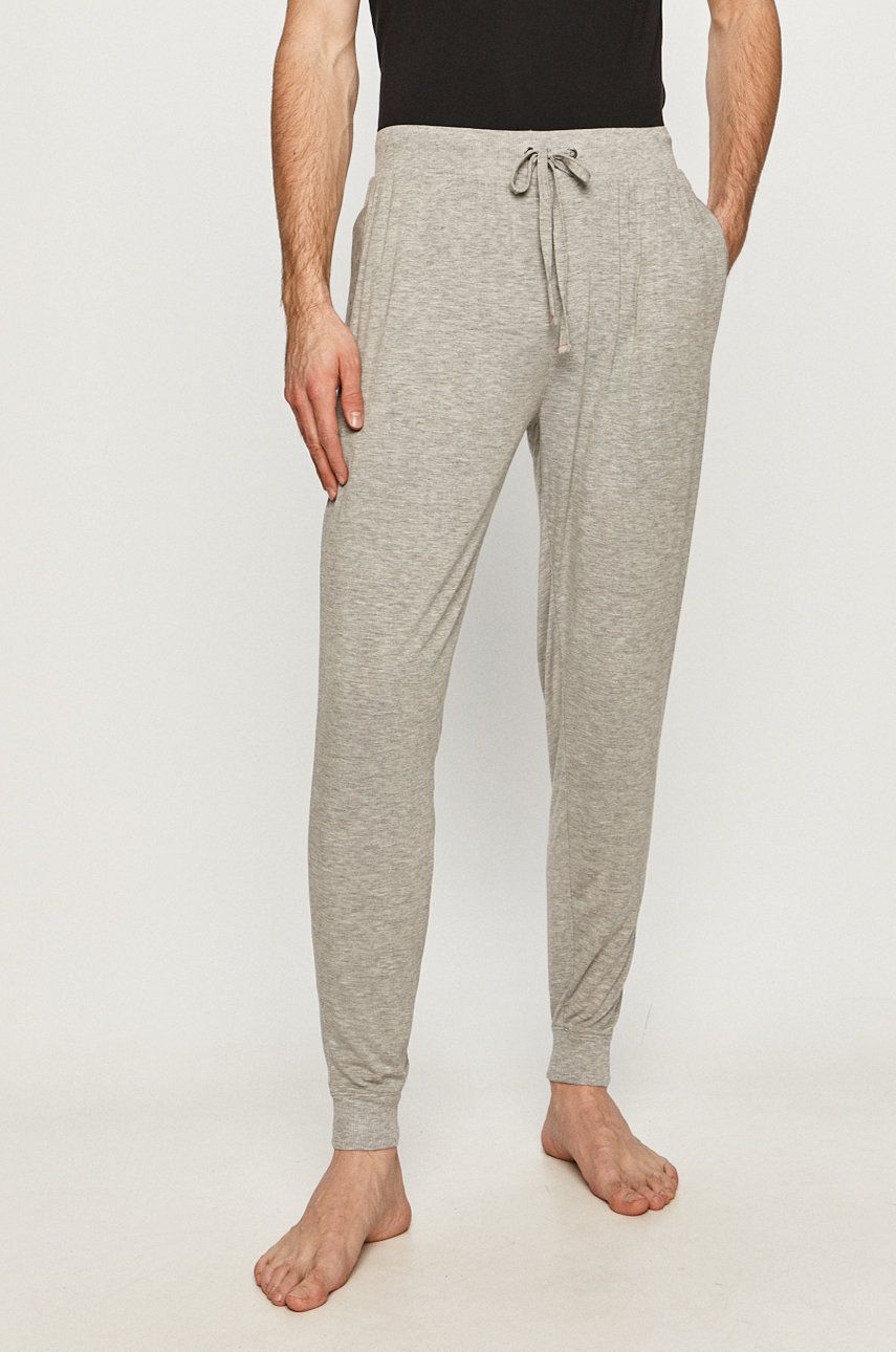 Ted Baker Pantaloni de pijama bărbați, culoarea gri, material neted answear.ro