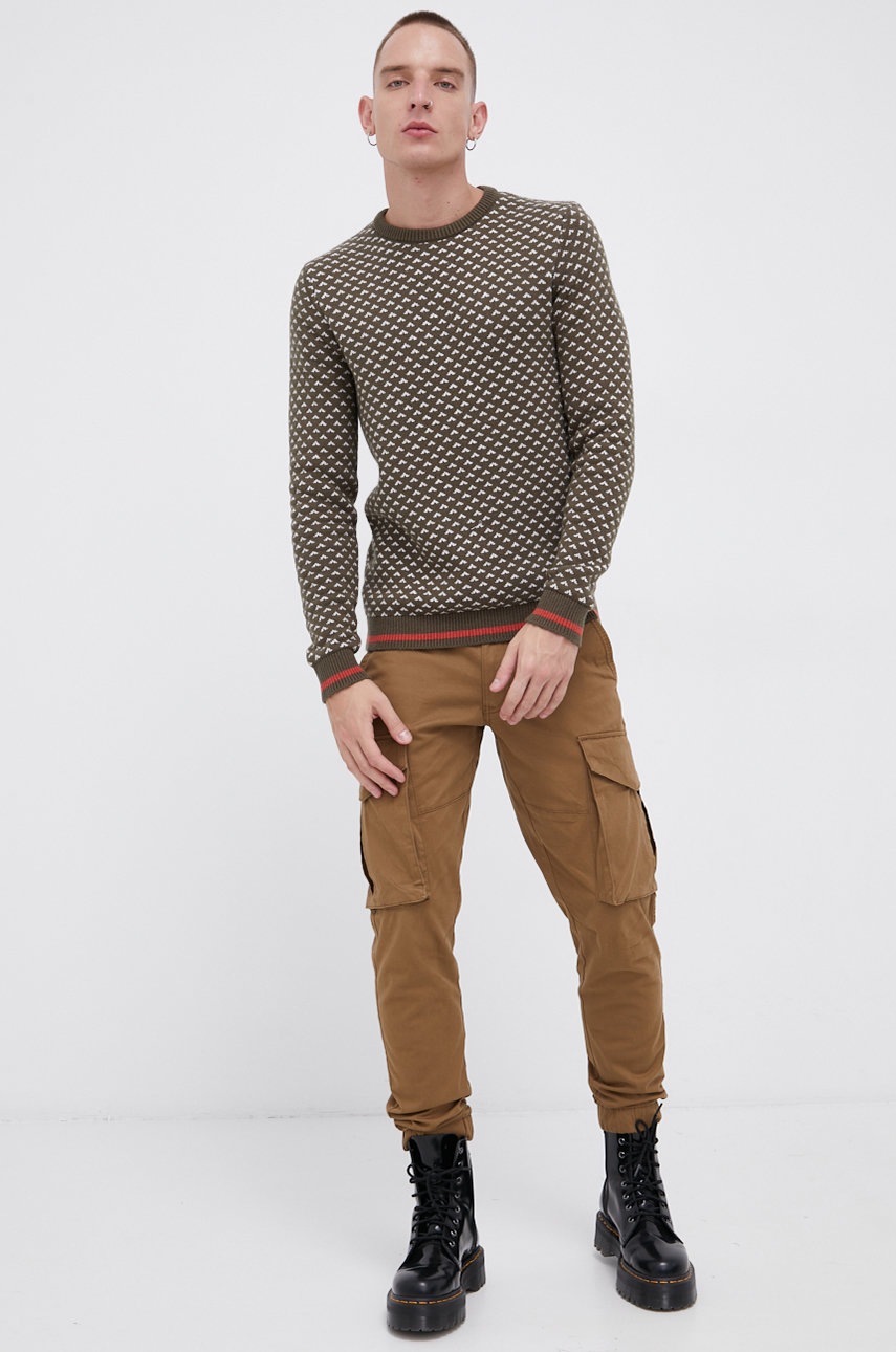 

Свитер с примесью шерсти Produkt by Jack & Jones мужской тёплый