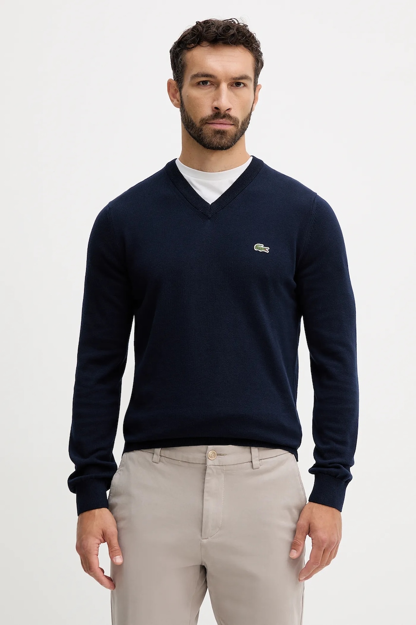 Lacoste sweter męski kolor granatowy