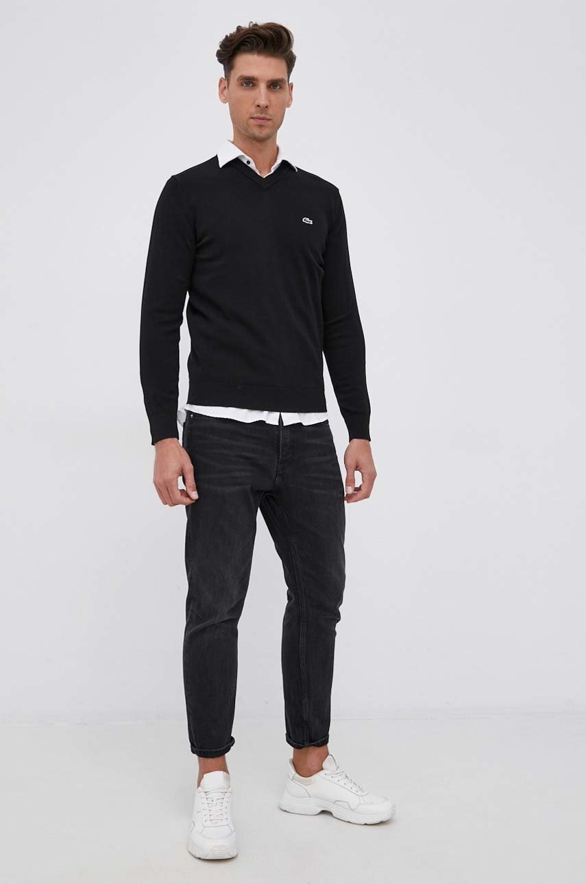 

Свитер Lacoste мужской цвет чёрный