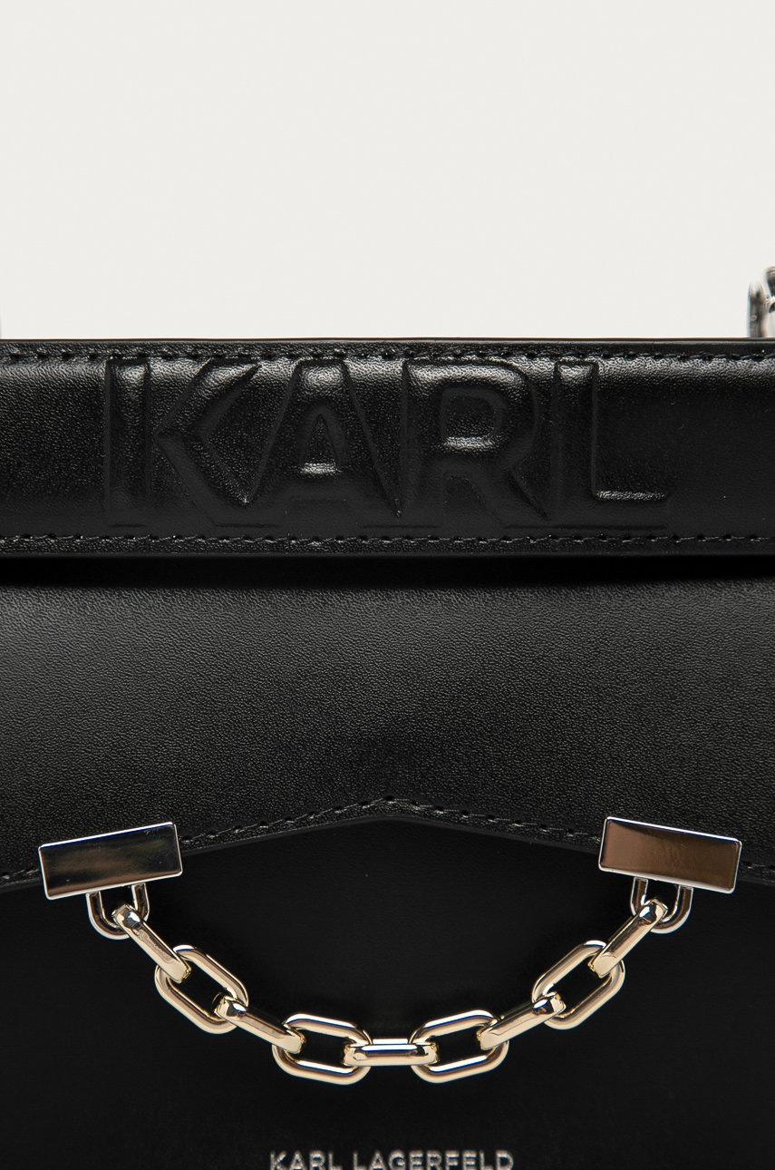 

Кожаная сумочка Karl Lagerfeld цвет чёрный