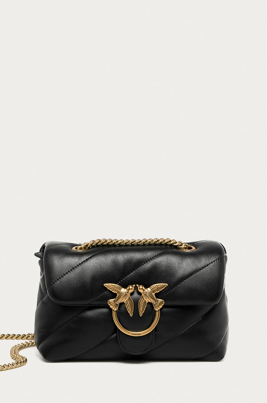

Pinko - Кожена чанта, Черен