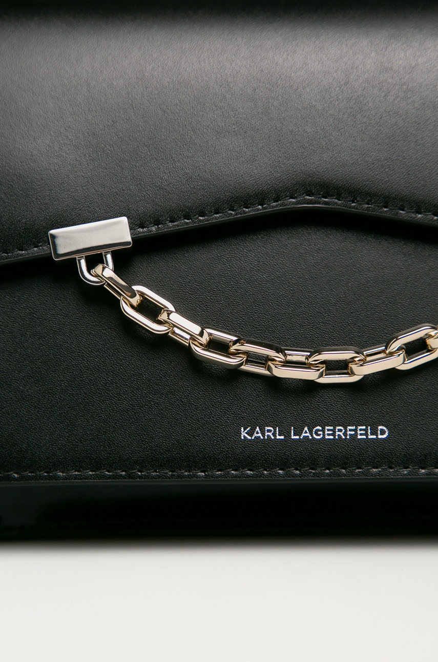 

Кожаная сумочка Karl Lagerfeld цвет чёрный