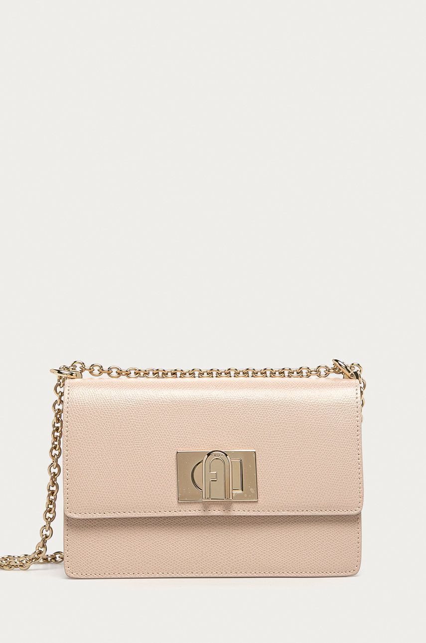 Furla - Kožená kabelka 1927 - růžová -  Podšívka: 22% Nylon