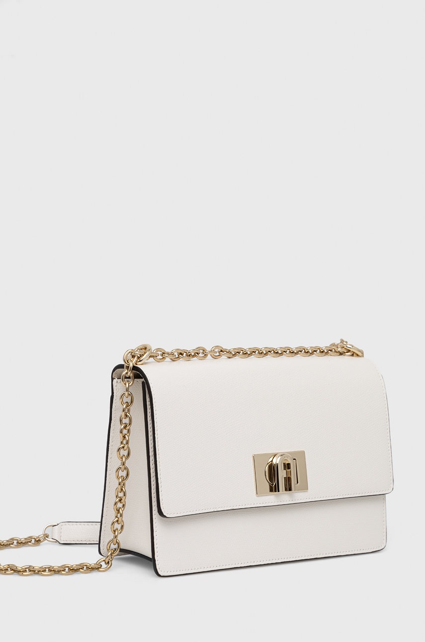 

Шкіряна сумочка Furla колір білий