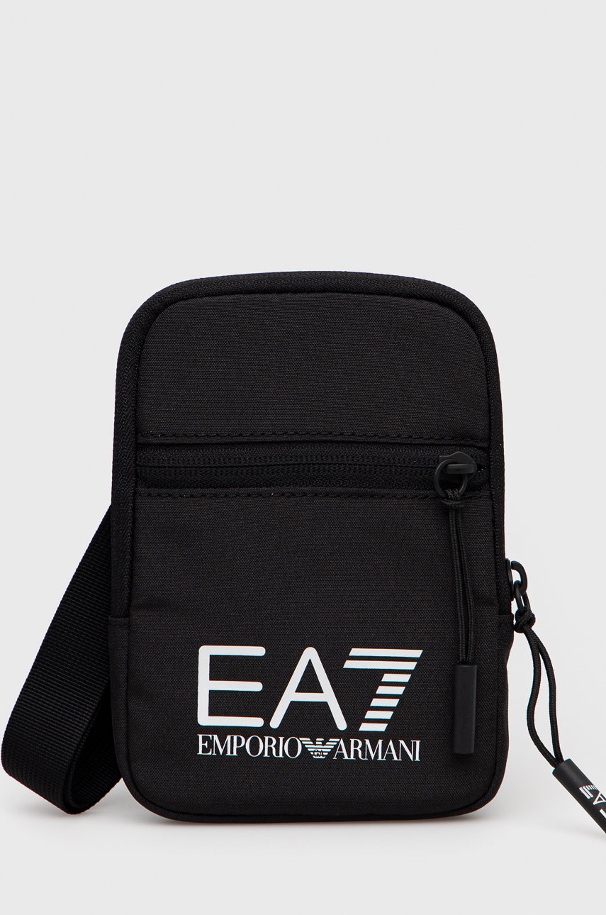 

Чанта през рамо EA7 Emporio Armani в черно, Черен