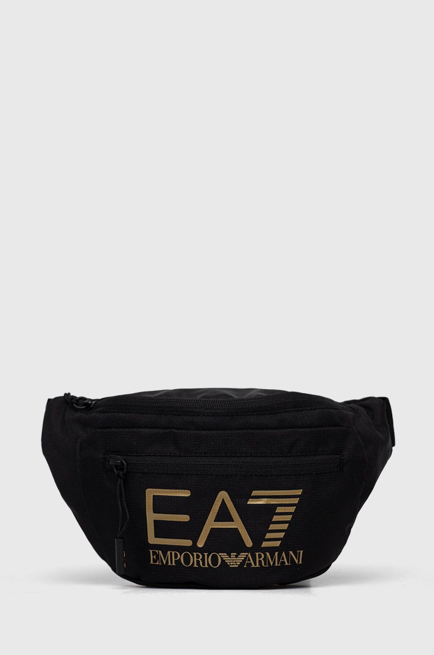 EA7 Emporio Armani borseta culoarea negru imagine reduceri black friday 2021 answear.ro