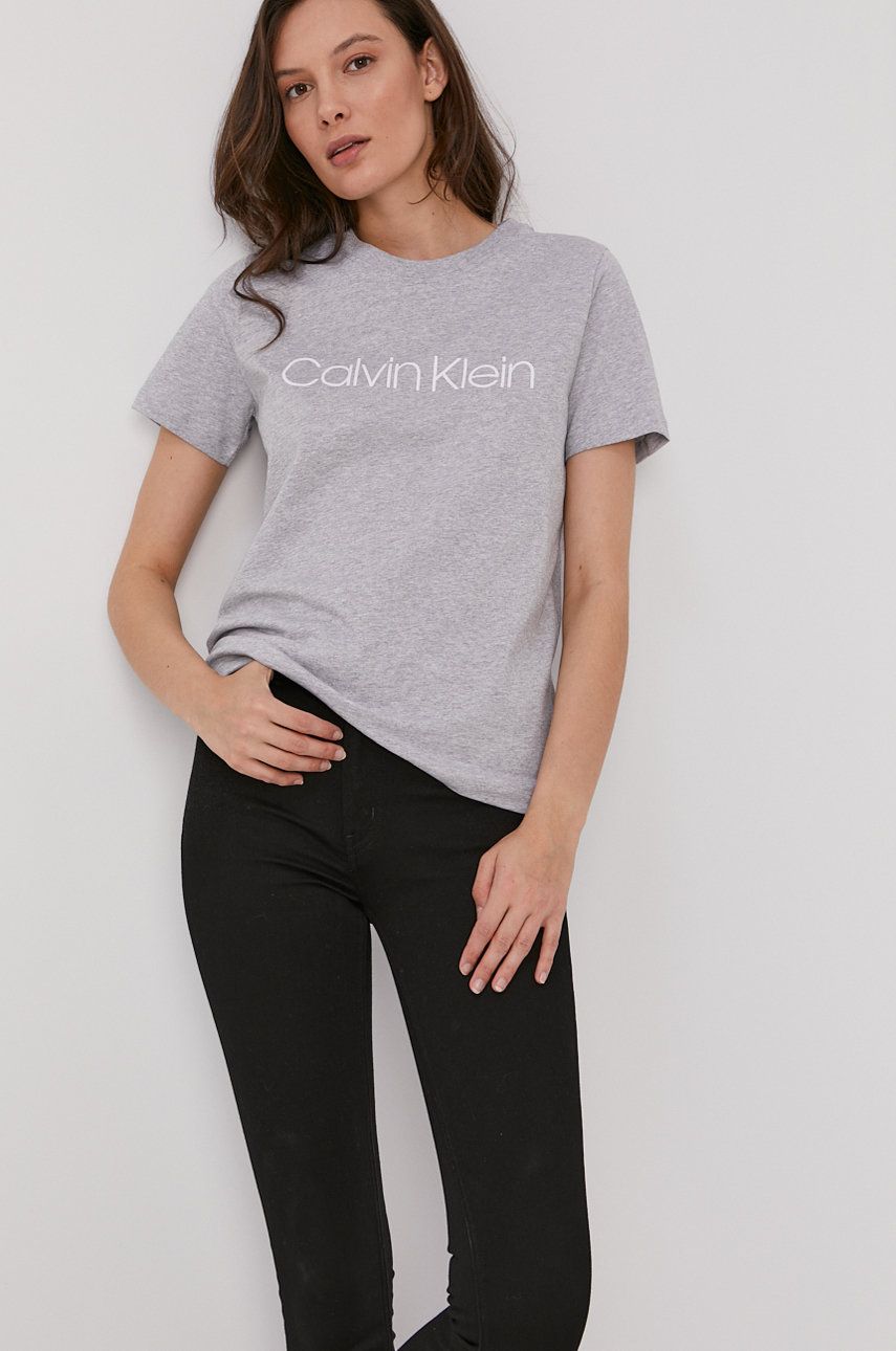 Calvin Klein - Tričko - šedá -  100% Bavlna