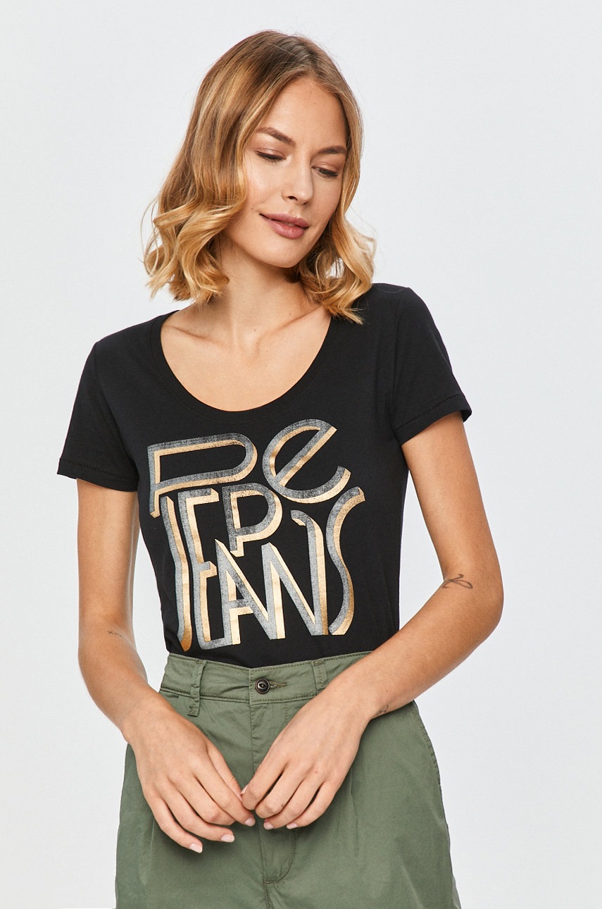 

Pepe Jeans - Тениска Lore, Черен