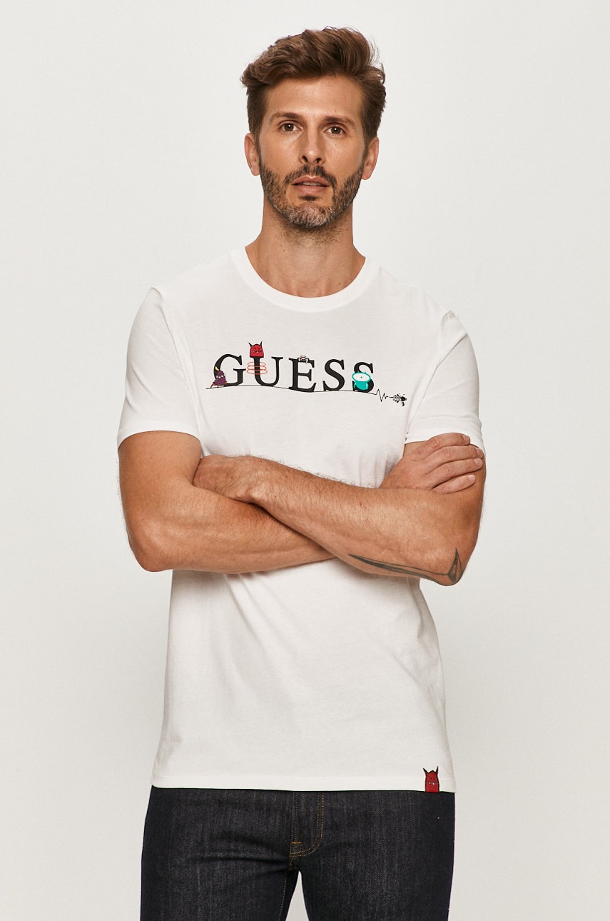 

Guess Jeans - Тениска, Бял