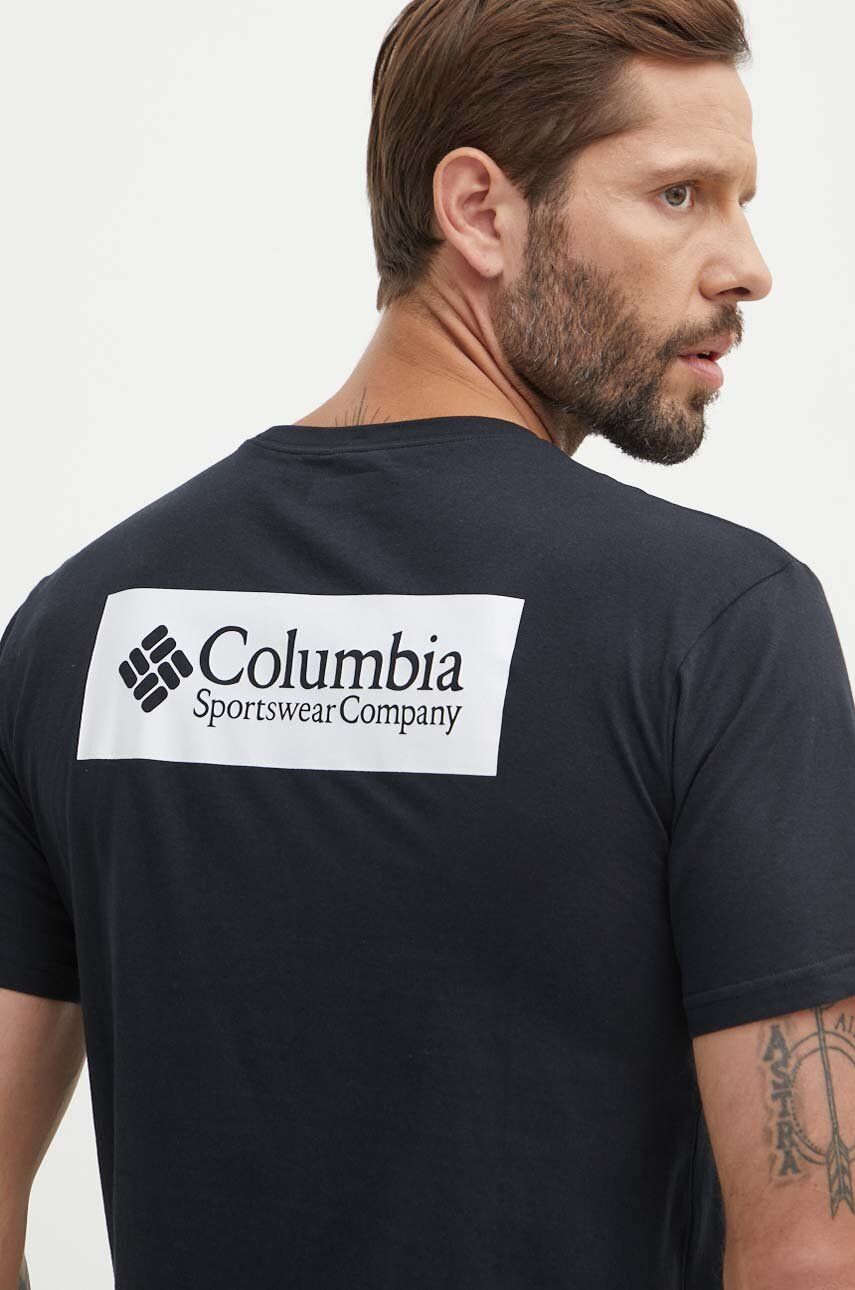 Columbia tricou din bumbac North Cascades culoarea negru, cu imprimeu 1834041-575