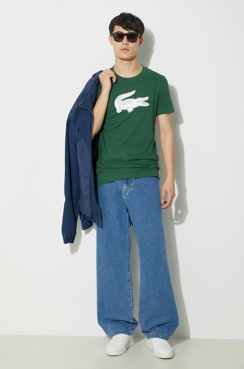 Μπλουζάκι Lacoste χρώμα: πράσινο φωτογραφία