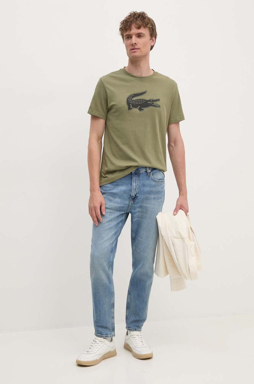 Μπλουζάκι Lacoste χρώμα: πράσινο φωτογραφία
