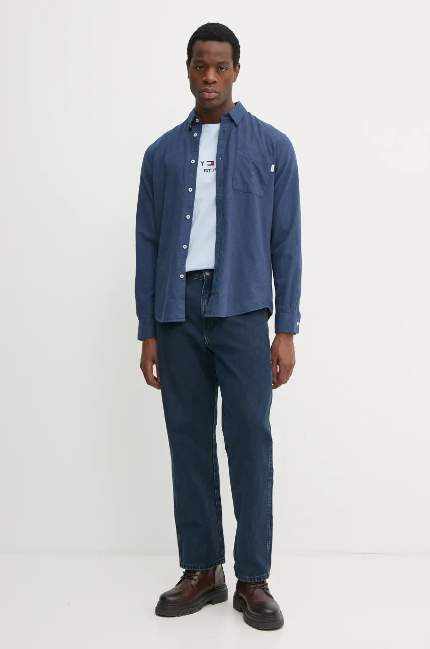 Хлопковая футболка Tommy Hilfiger мужской с аппликацией Хлопковая футболка Tommy Hilfiger мужской с аппликацией