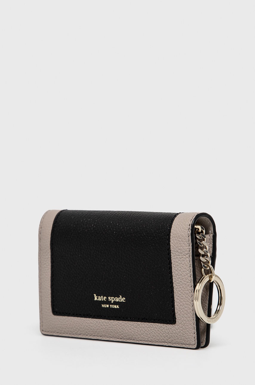 

Шкіряний гаманець Kate Spade жіночий колір чорний