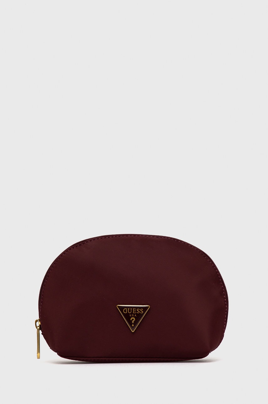 

Козметична чанта Guess в бордо