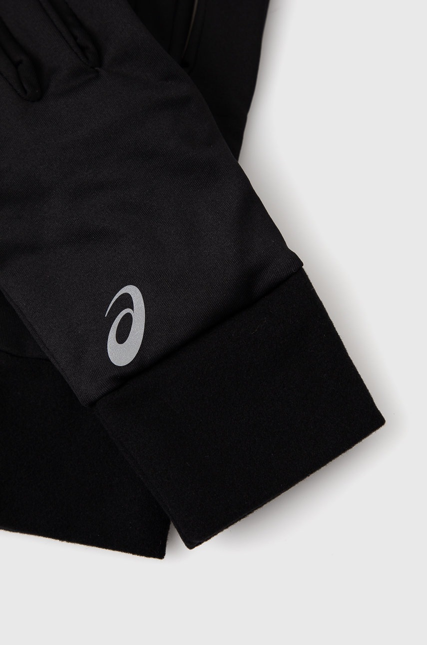 Σκούφος και γάντια Asics χρώμα: μαύρο φωτογραφία