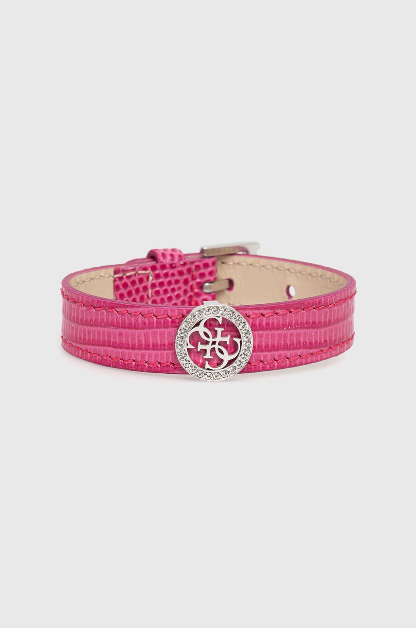 

Кожена гривна Guess дамска, Розов