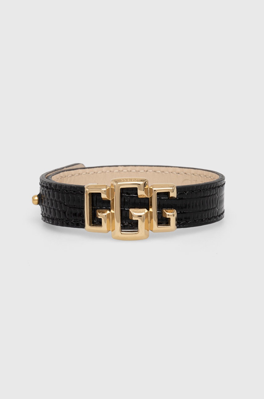 

Кожена гривна Guess дамска, Черен