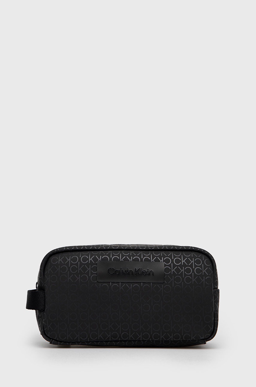 

Козметична чанта Calvin Klein в черно, Черен