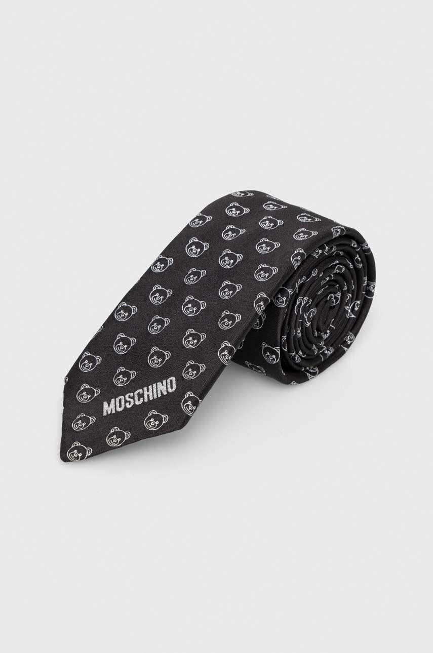 Moschino cravata culoarea negru