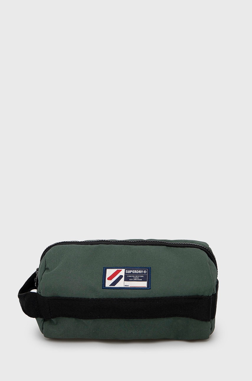 

Козметична чанта Superdry в зелено, Зелен