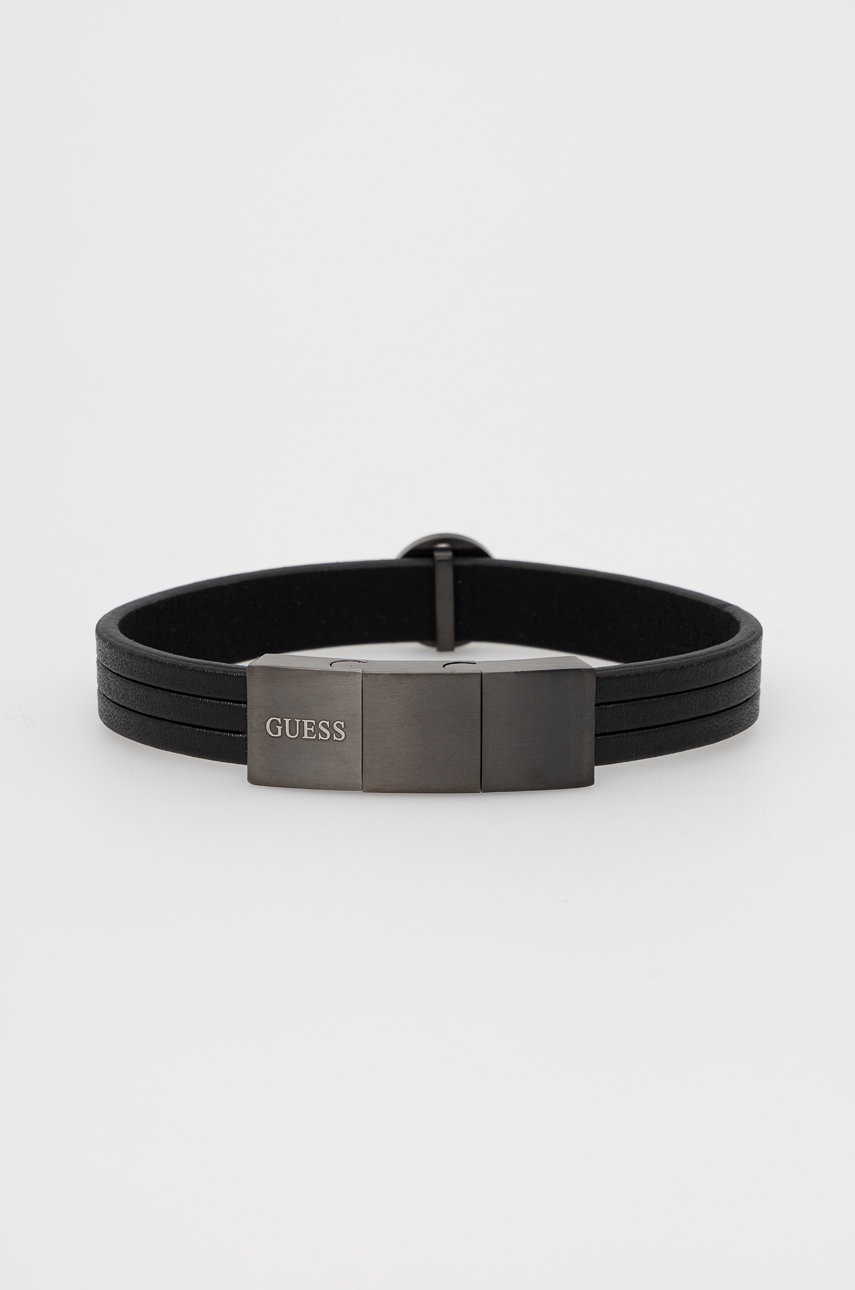 

Guess - Кожена гривна, Черен