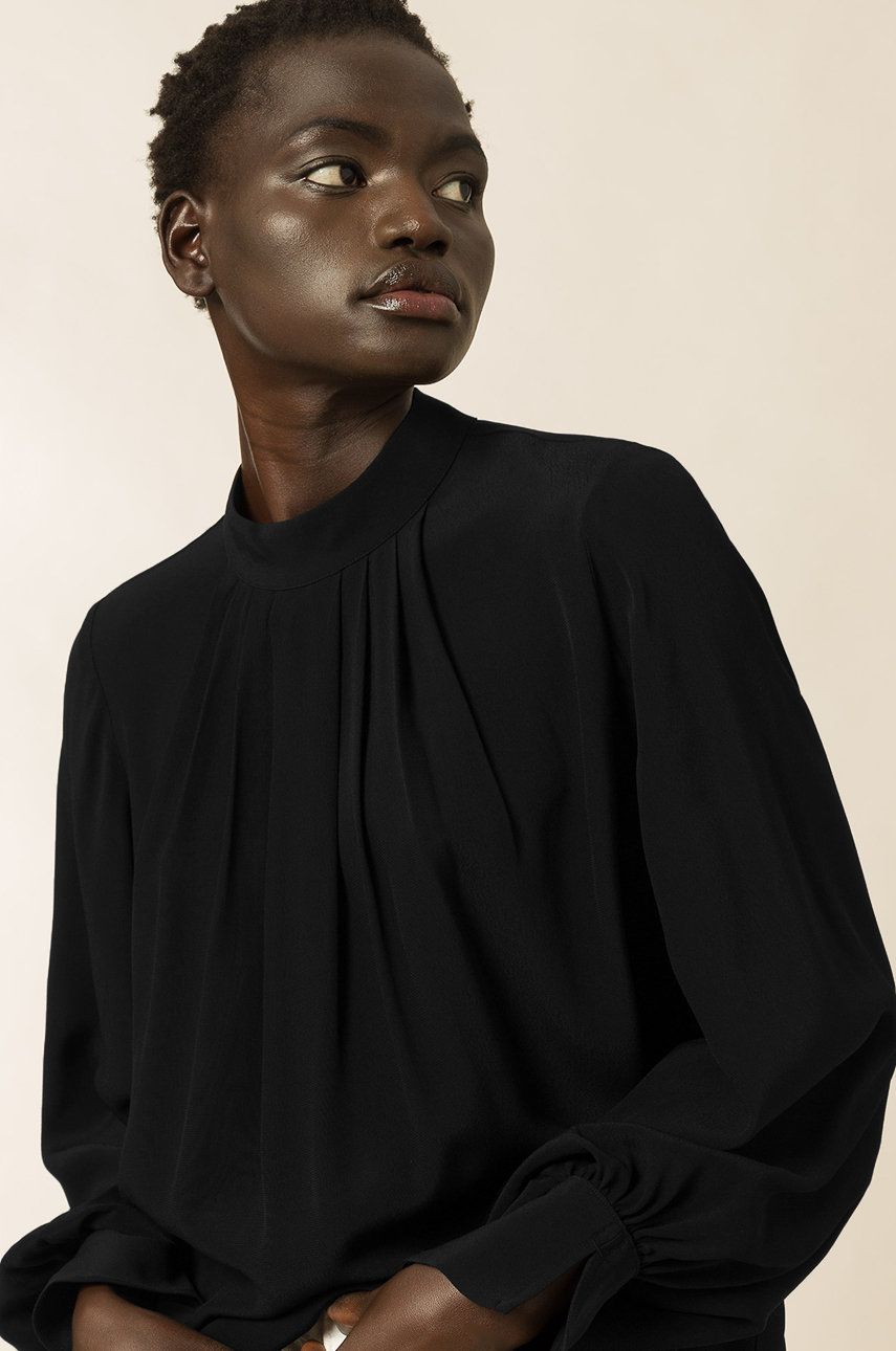 Ivy & Oak Bluză femei, culoarea negru, material neted answear.ro imagine megaplaza.ro