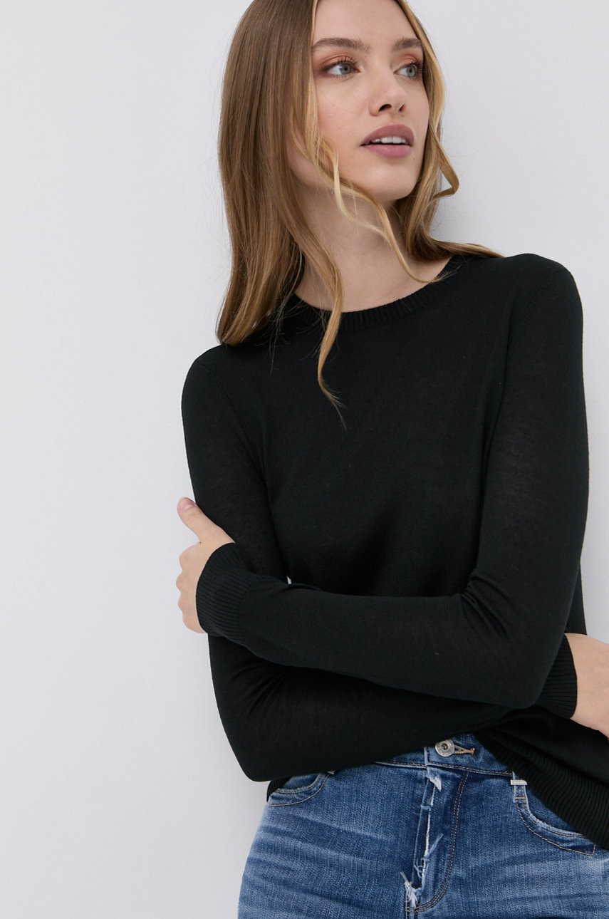 

Пуловер Lauren Ralph Lauren дамски в черно от лека материя, Черен