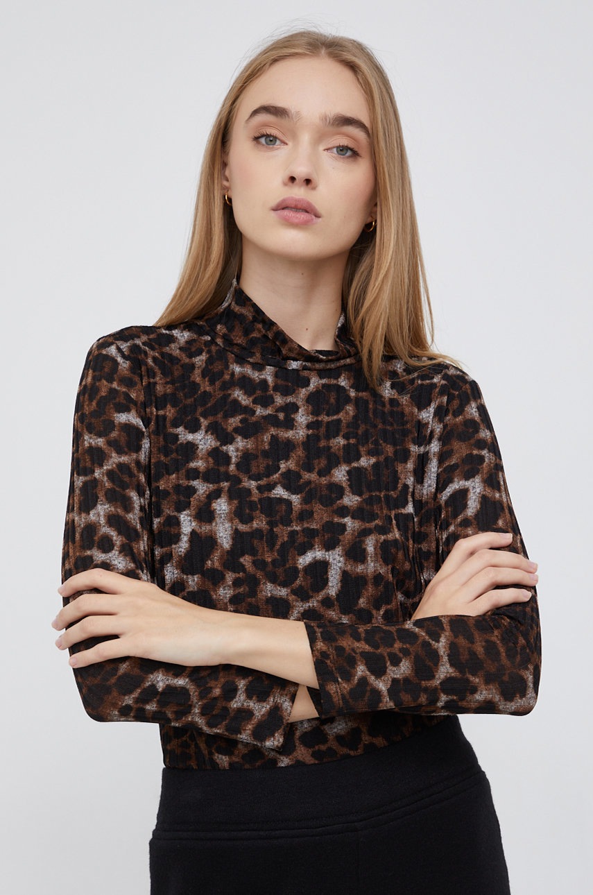 

Блуза Dkny дамска в черно с десен, Черен