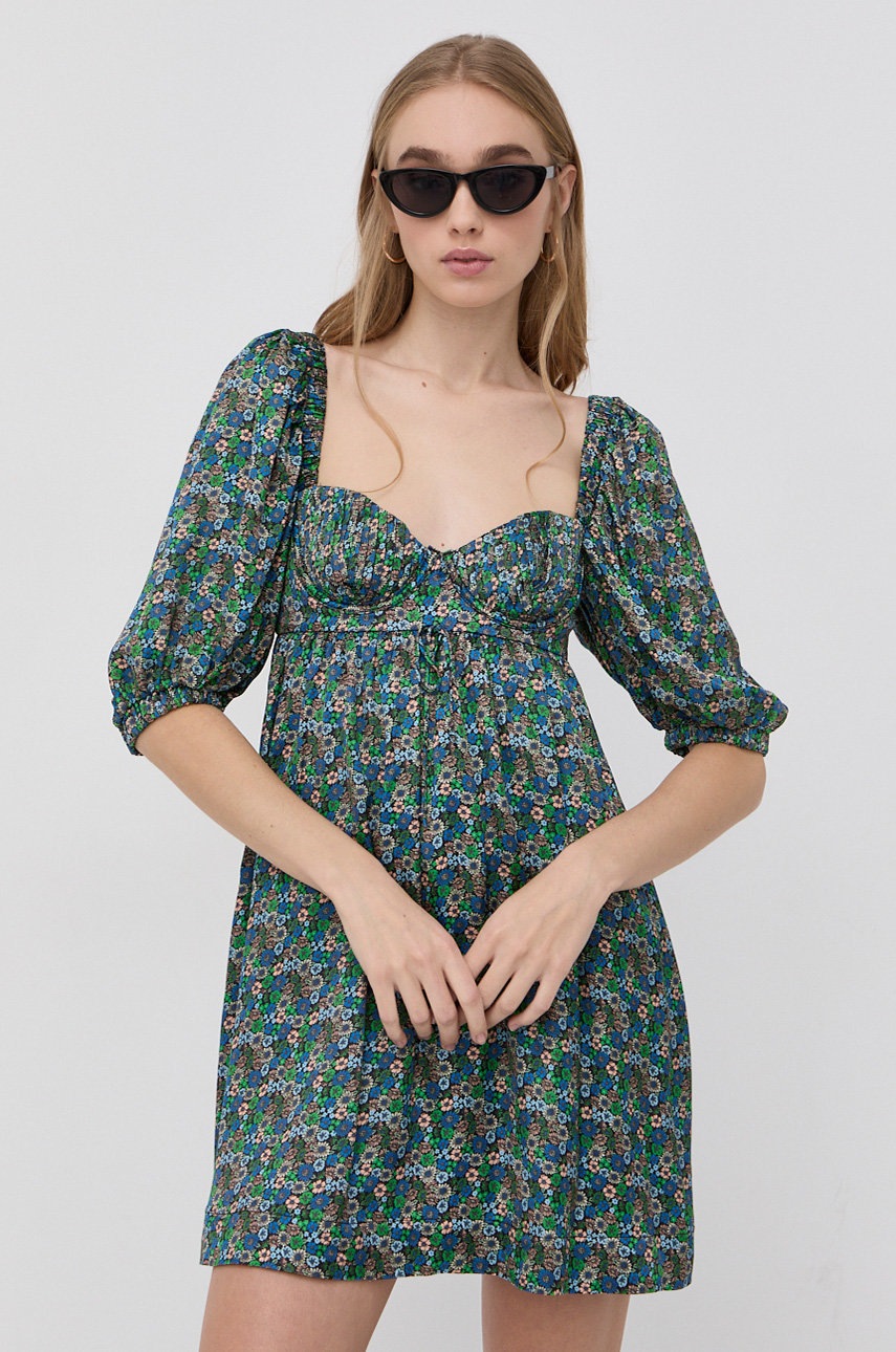 

Сукня For Love & Lemons колір зелений mini розкльошена