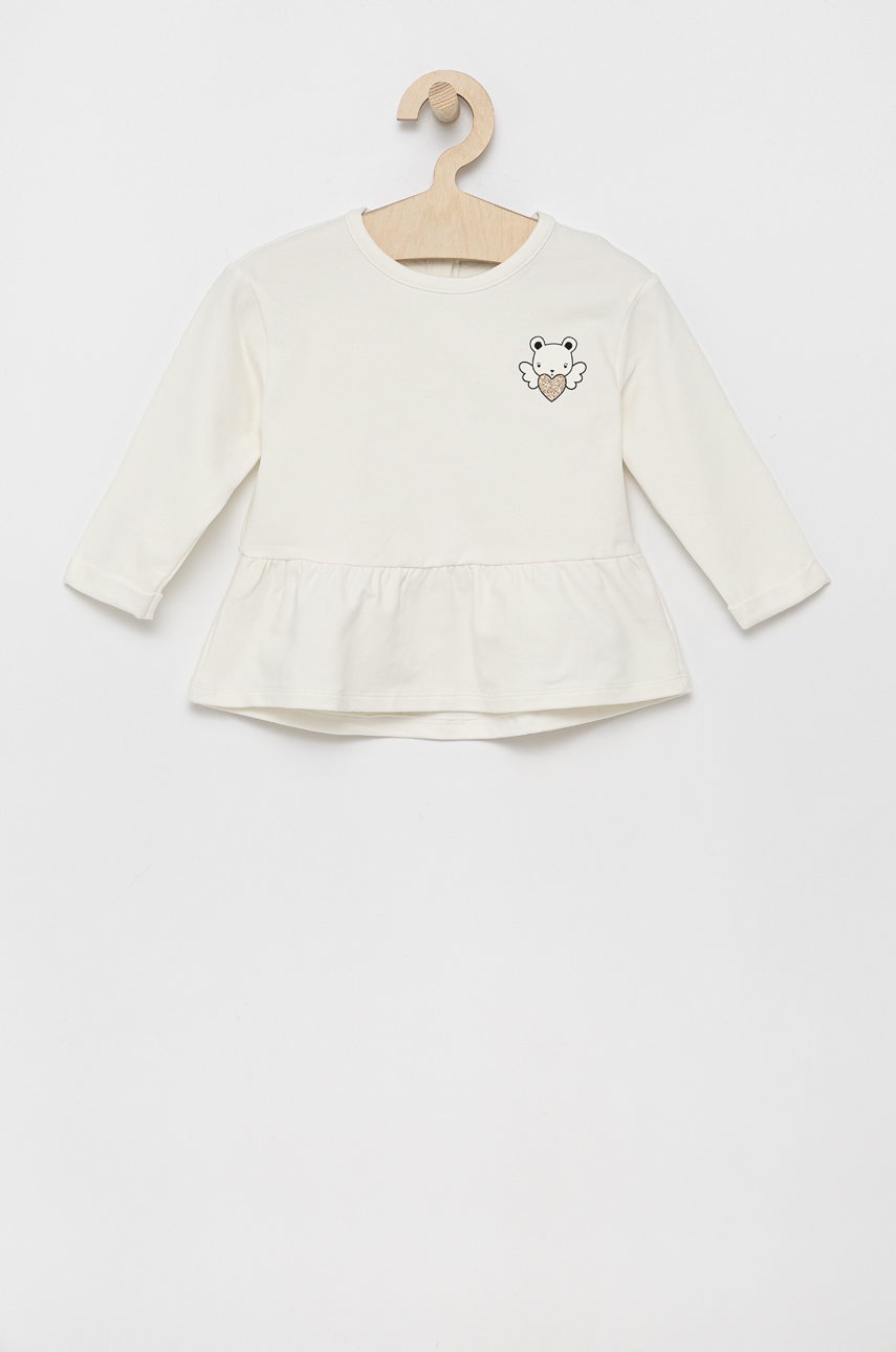 

Детска блуза с дълги ръкави United Colors of Benetton в бяло, Бял
