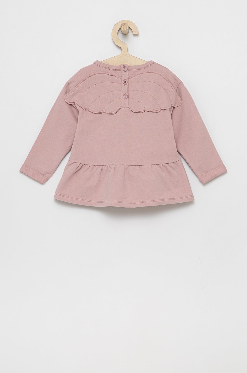 

Детский лонгслив United Colors of Benetton цвет розовый