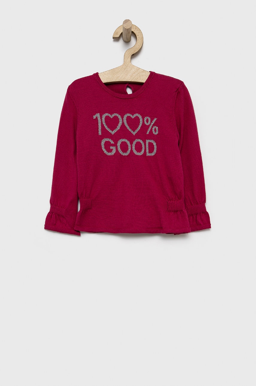United Colors Of Benetton pulover copii culoarea roz