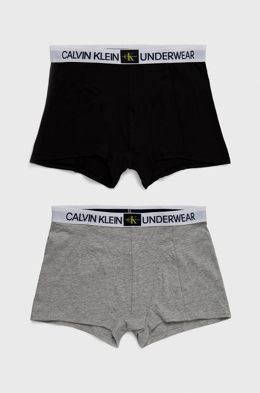 

Детски боксерки Calvin Klein Underwear в сиво, Сив