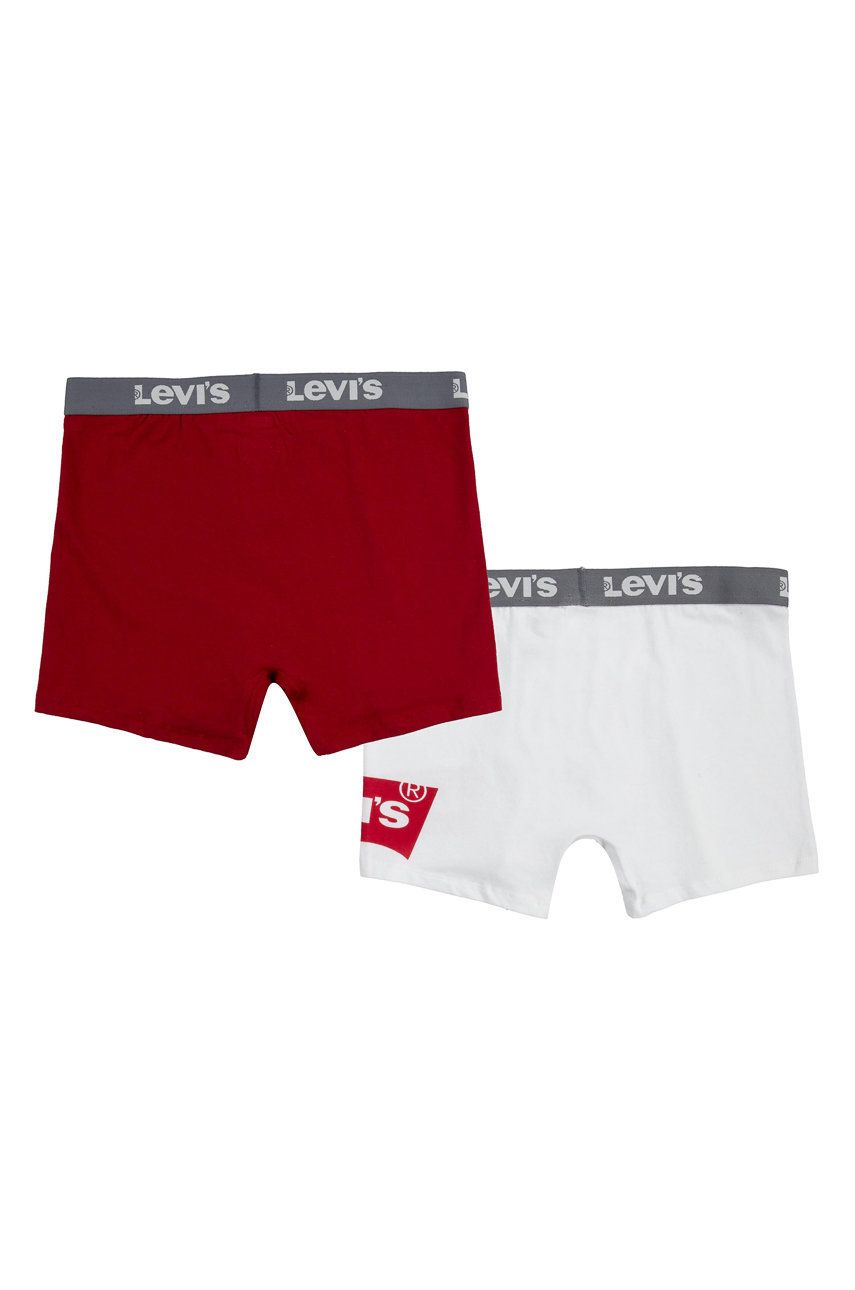 Dětské boxerky Levi′s bílá barva - bílá -  95% Bavlna