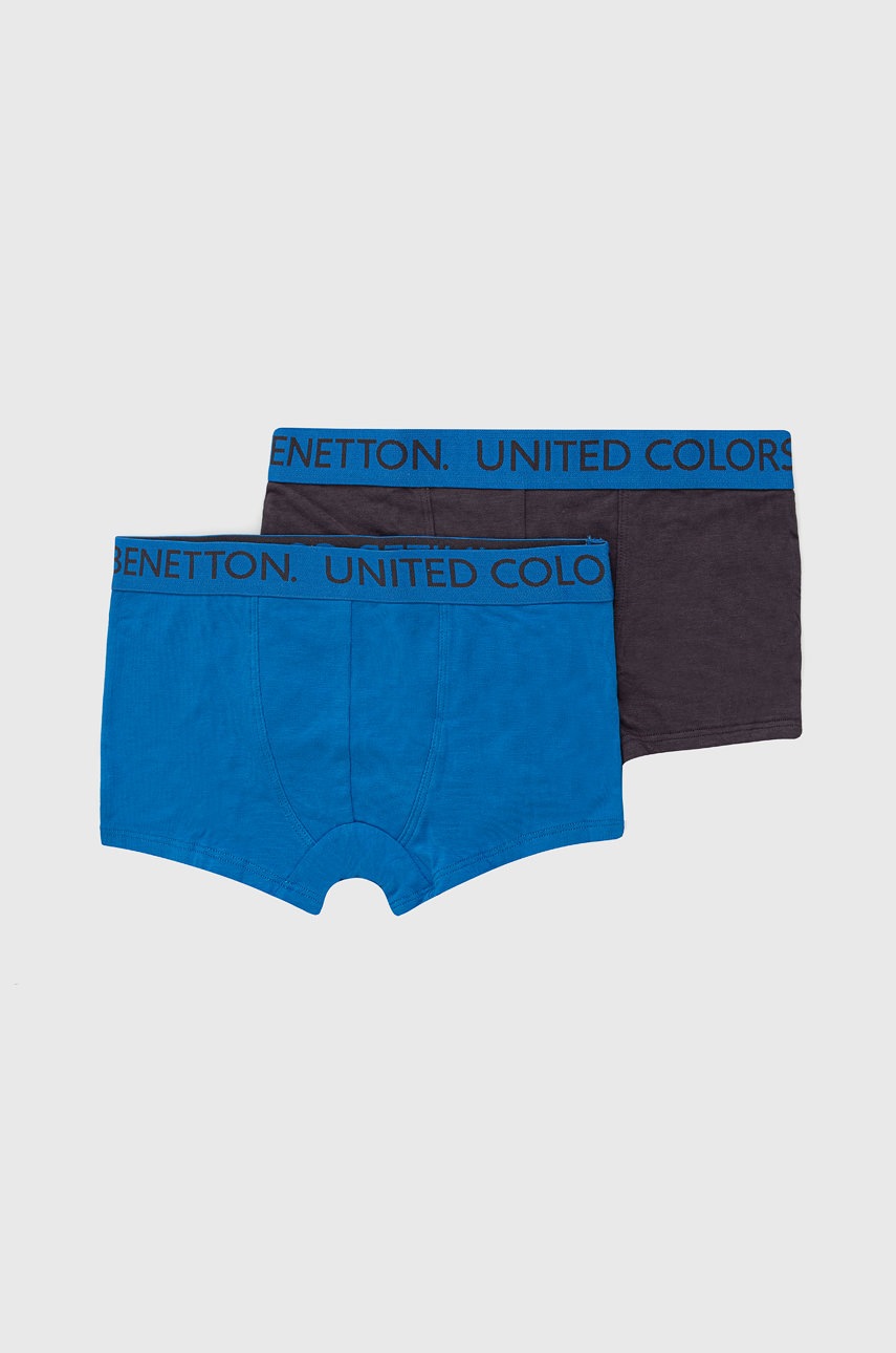 

United Colors of Benetton - Детски боксерки (2 чифта), Син
