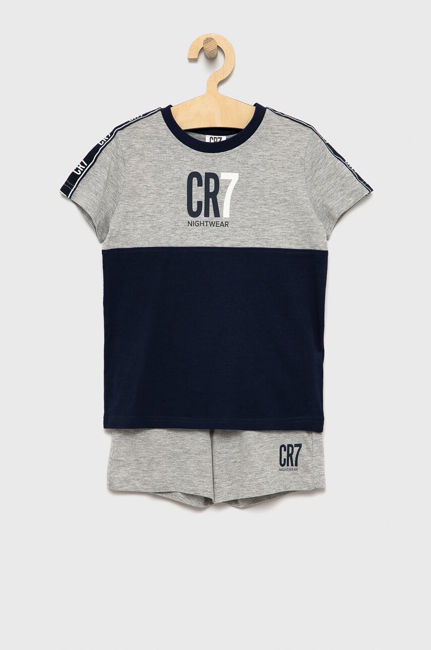 Cr7 cristiano ronaldo pijama copii culoarea gri, cu imprimeu