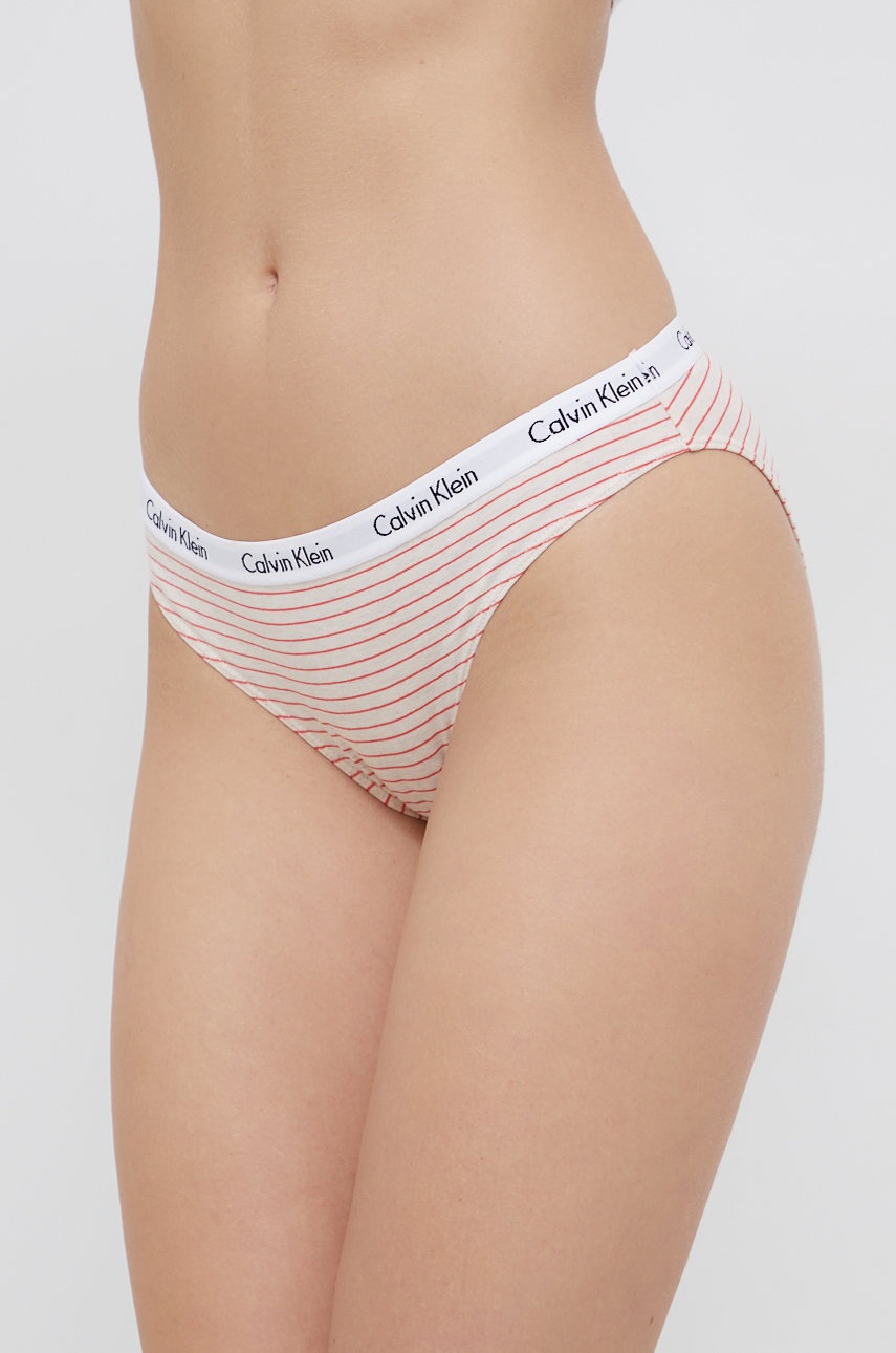 

Бикини Calvin Klein Underwear в прозрачен цвят, Бежов