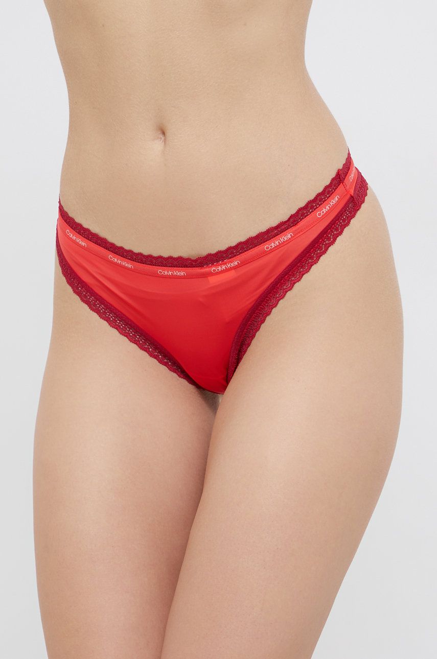 Calvin Klein Underwear Stringi kolor czerwony