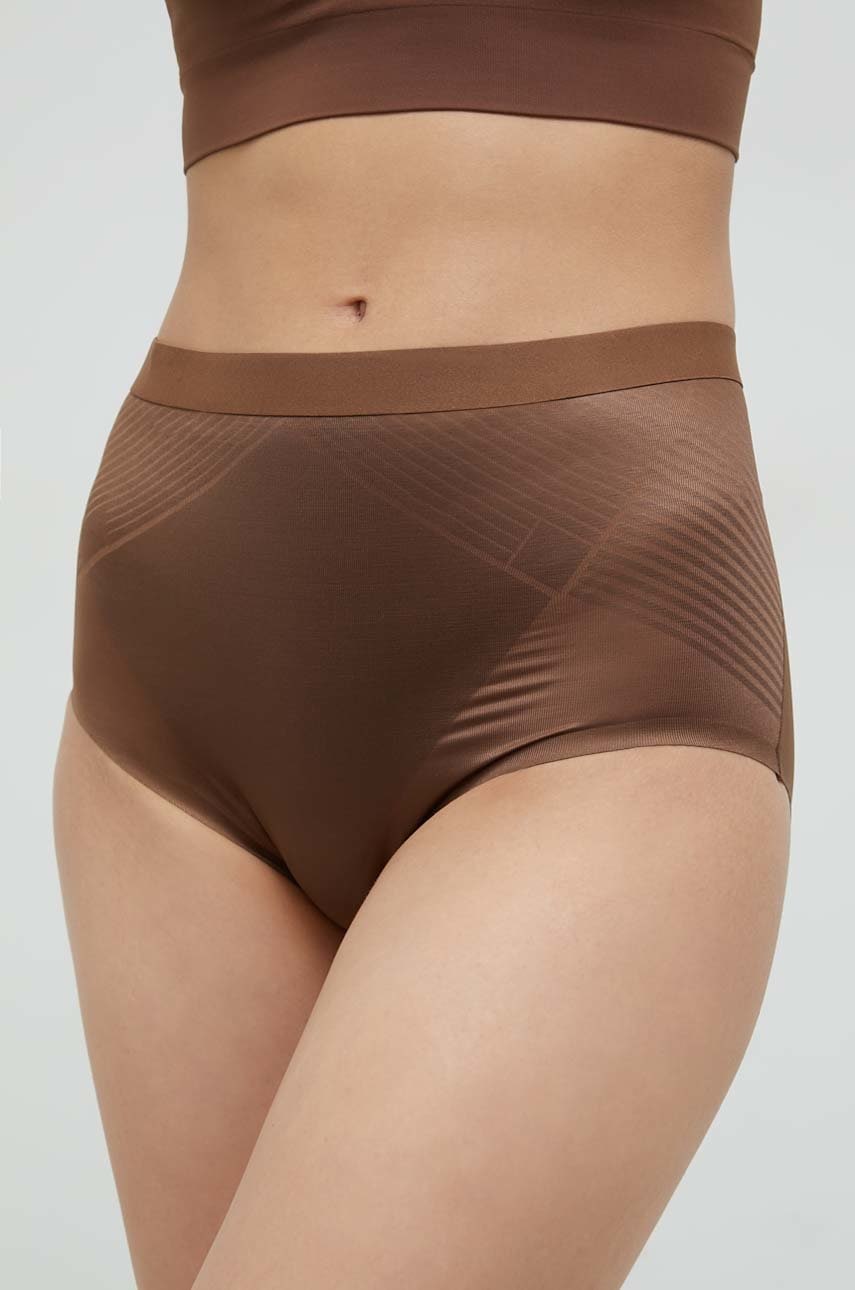 Levně Tvarující kalhotky Spanx hnědá barva