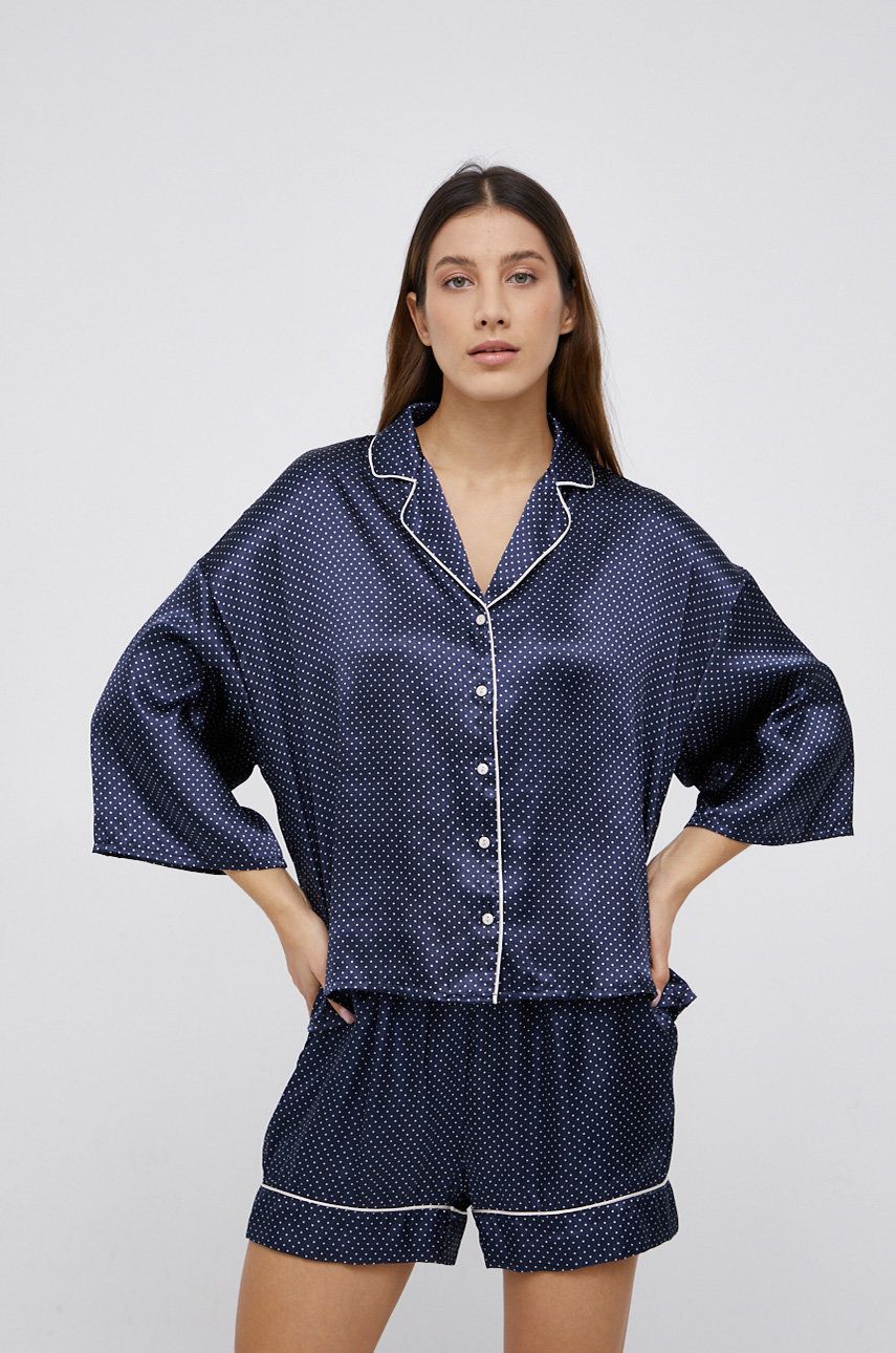 Vero Moda Pijama femei, culoarea albastru marin answear.ro