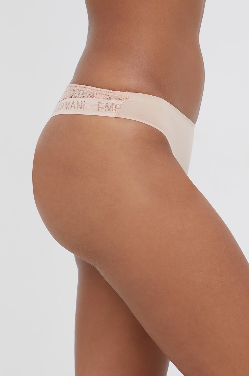 

Стринги Emporio Armani Underwear колір бежевий