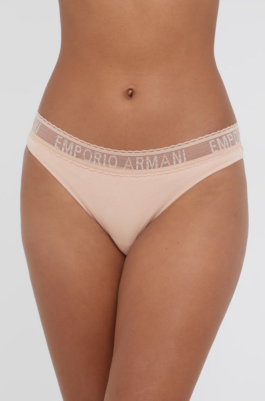 Emporio Armani Underwear Chiloți brazilieni culoarea bej answear.ro